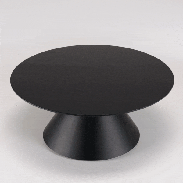 Table basse ronde pied cone
